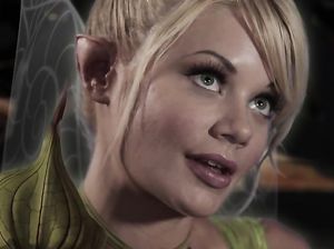 Глазастая шмара в униформе долбится с мужиком