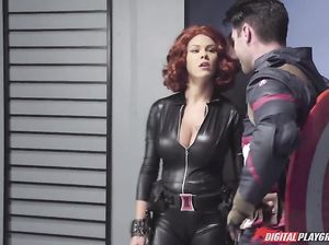 Русская пародия на порнуху с рыжеволосой бестией